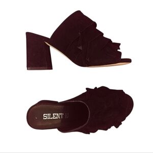 Silent D | Black Sandal Heels | Size 6.5US/37EU